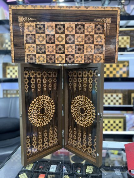 تخته نرد و شطرنج طرح منبت (کد0271)